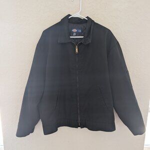 Vintage Dickies Jacket Quilted Lining Pockets Size L Eisenhower Workwear Logo